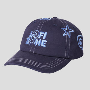 Lo-Fi Shapes All Over 6 Panel Cap - Navy