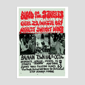 TOBY ZOATES 'BLOOD ON THE STREETS' 1977 - PRINT