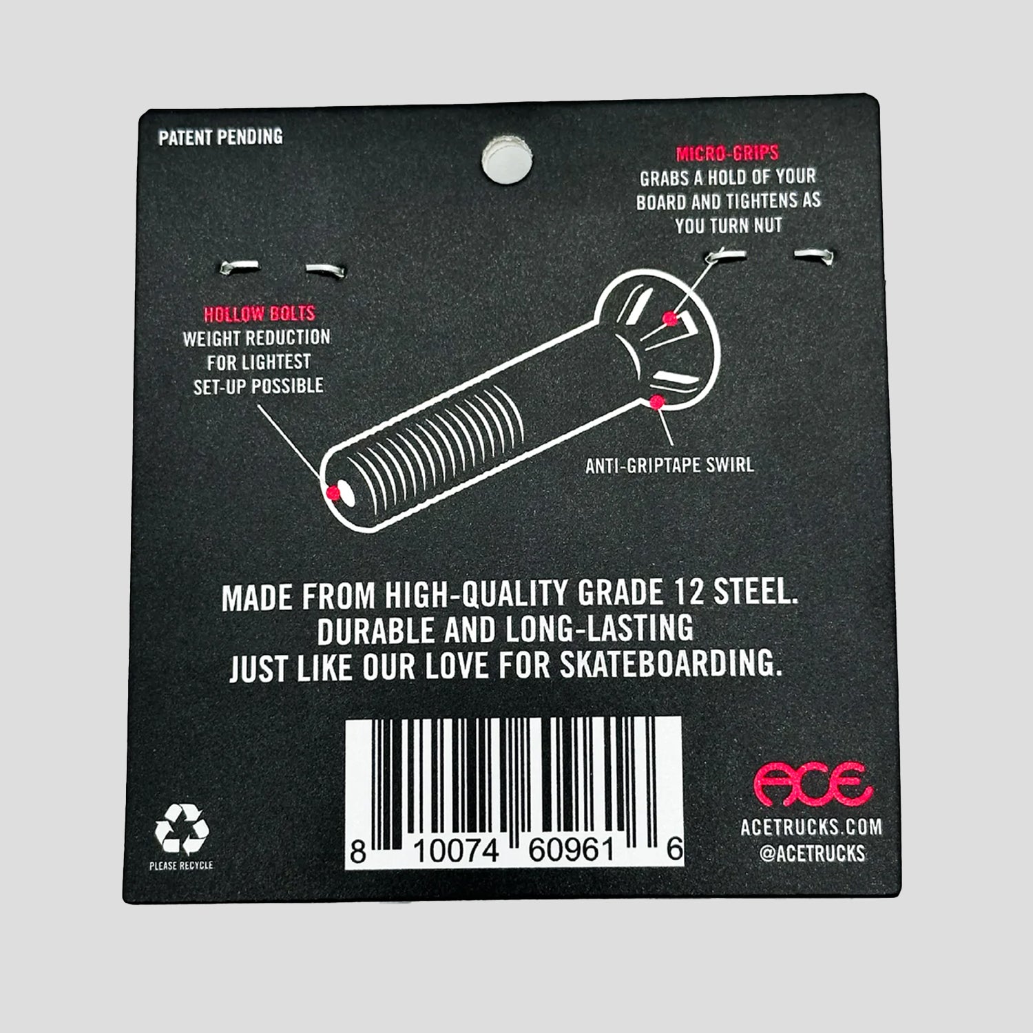 ACE HOLLOW BOLTS 7/8"