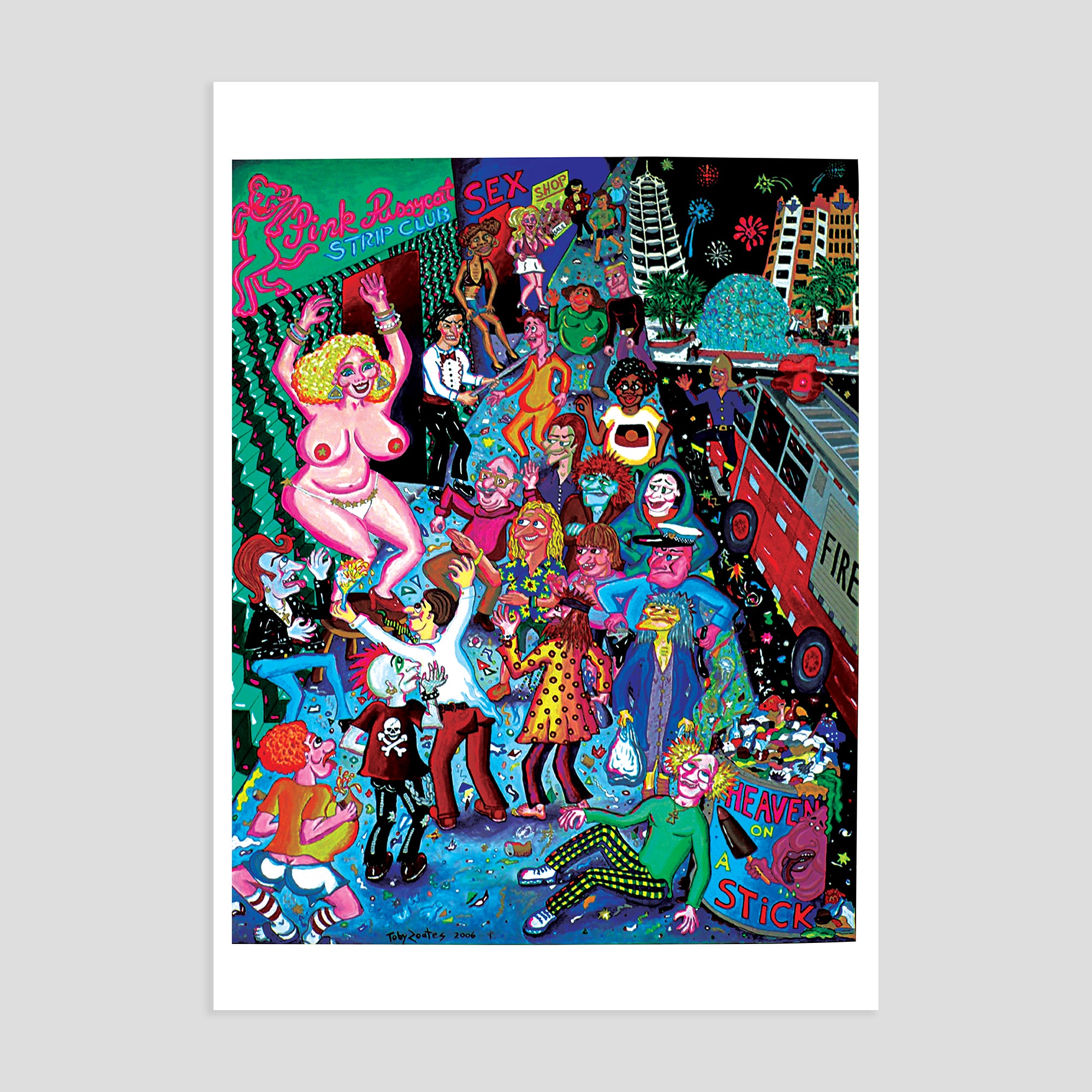TOBY ZOATES 'NEW YEARS EVE 1980 KINGS X' 2006 - PRINT