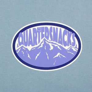 QUARTERSNACKS "MOUNTAINS" L/S TEE HARBOUR BLUE