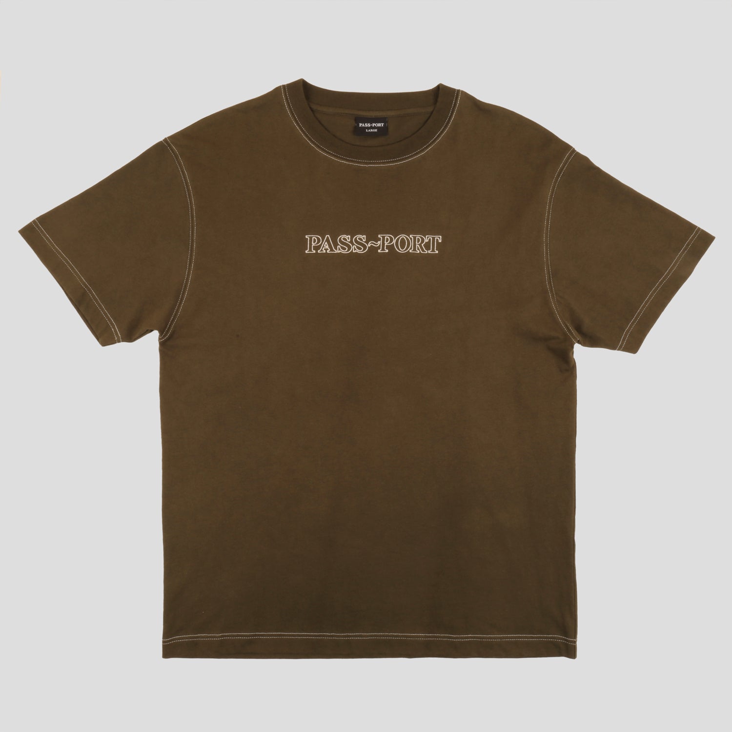 PASS~PORT "OFFICIAL ORGANIC" TEE OLIVE