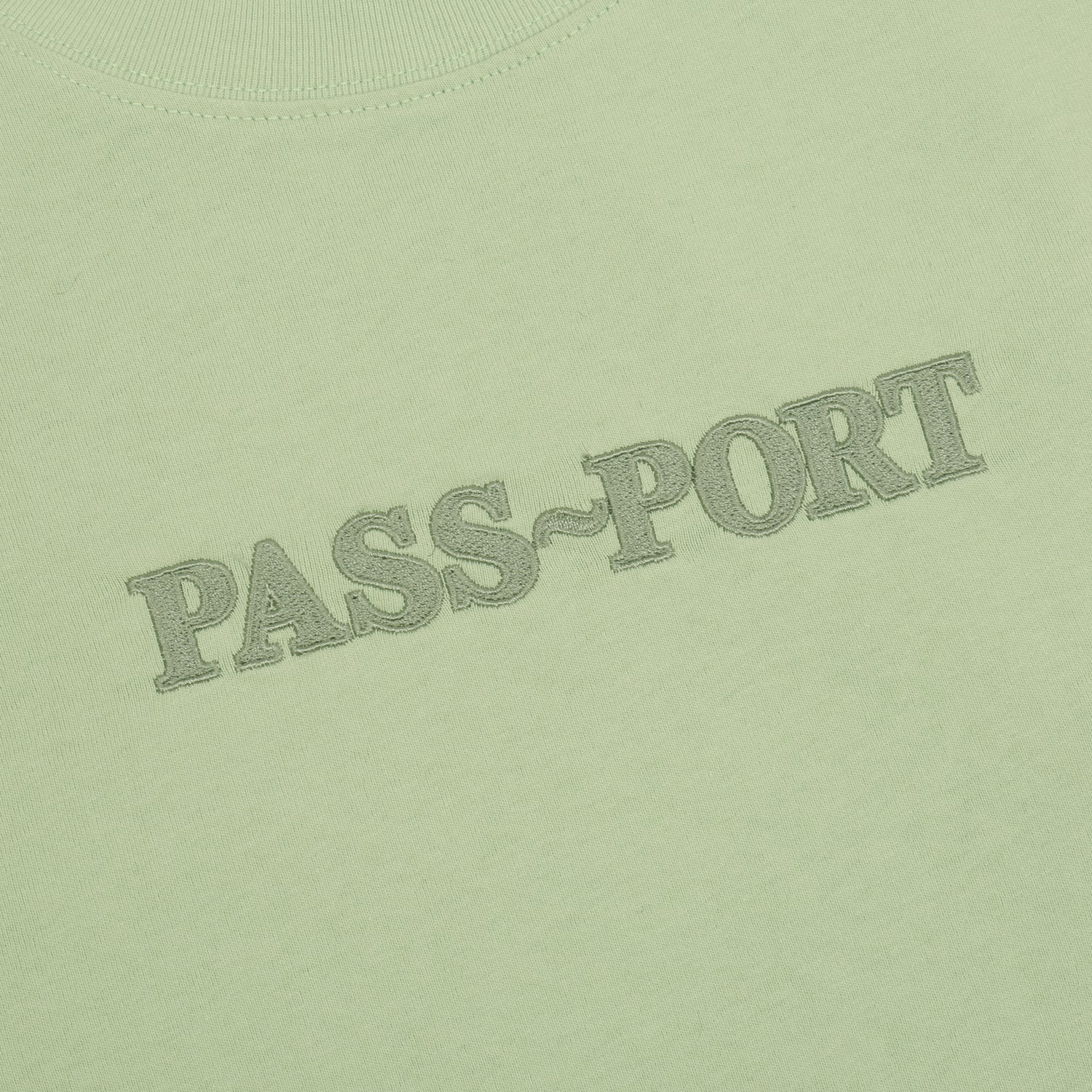 PASS~PORT "OFFICIAL EMBROIDERY" TEE STONEWASH GREEN