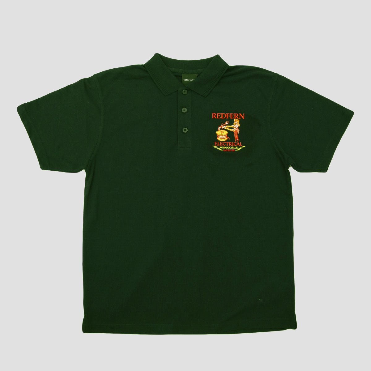 REDFERN ELECTRICAL "NO SHOCK VALUE" POLO FOREST GREEN