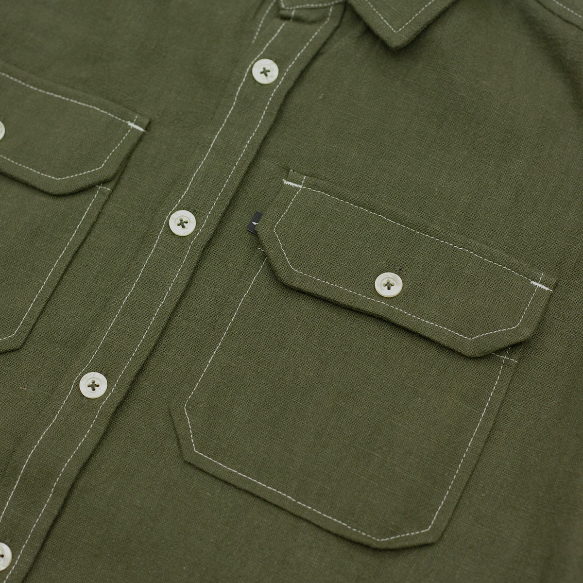 PASS~PORT "WORKERS CONTRAST" L/S SHIRT OLIVE